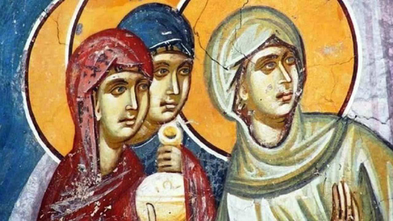 Αἱ Μυροφόροι γυναῖκες - Δοξαστικό Εσπερινού Κυριακής των Μυροφόρων - Λειτουργικά Κείμενα - Λατρευτική Ζωή - Απαρχή