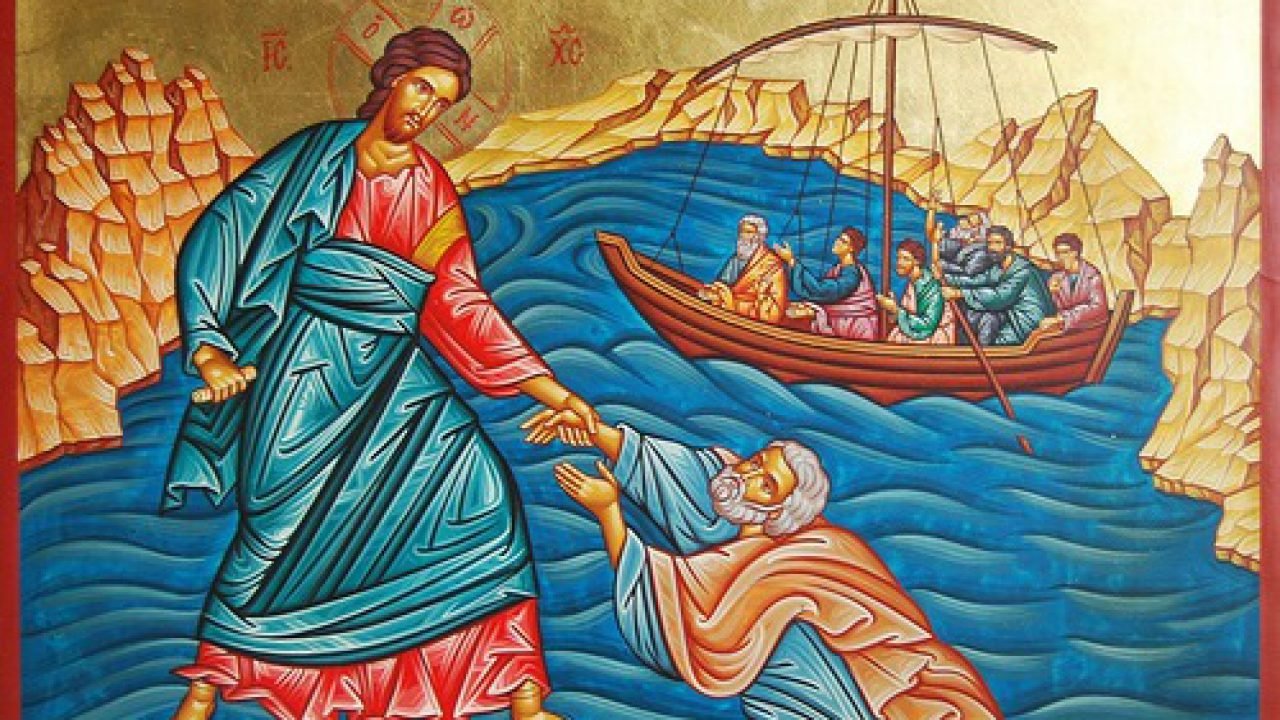 Κυριακή Θ' Ματθαίου - Ευαγγέλιο Κυριακής - Ο Ιησούς περπατάει επί των υδάτων - Απαρχή - Θεολογία