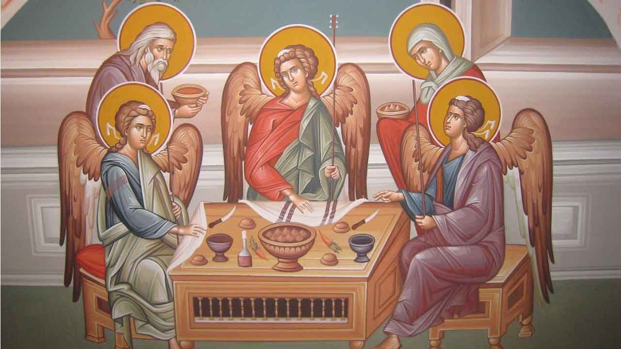 Κυριακή Δ΄ Νηστειών - Ιωάννου της Κλίμακος - Η Φιλοξενία του Αβραάμ - Απόστολος Κυριακής - Απαρχή - Θεολογία